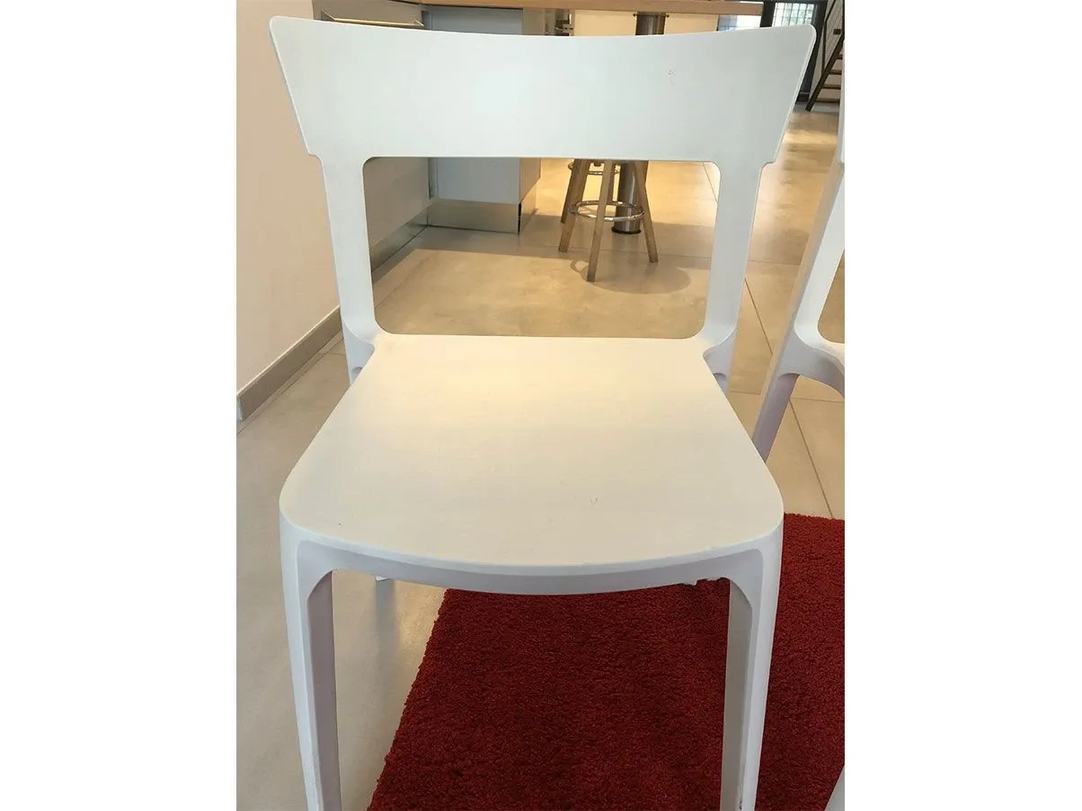 4er-Set Skin Stühle aus Kunststoff (Weiß) 5