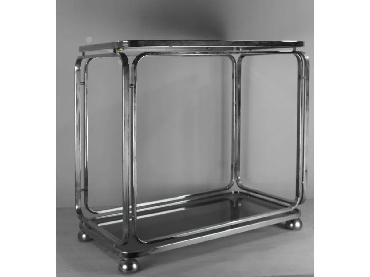 Vintage bar trolley with 2 shelves, image