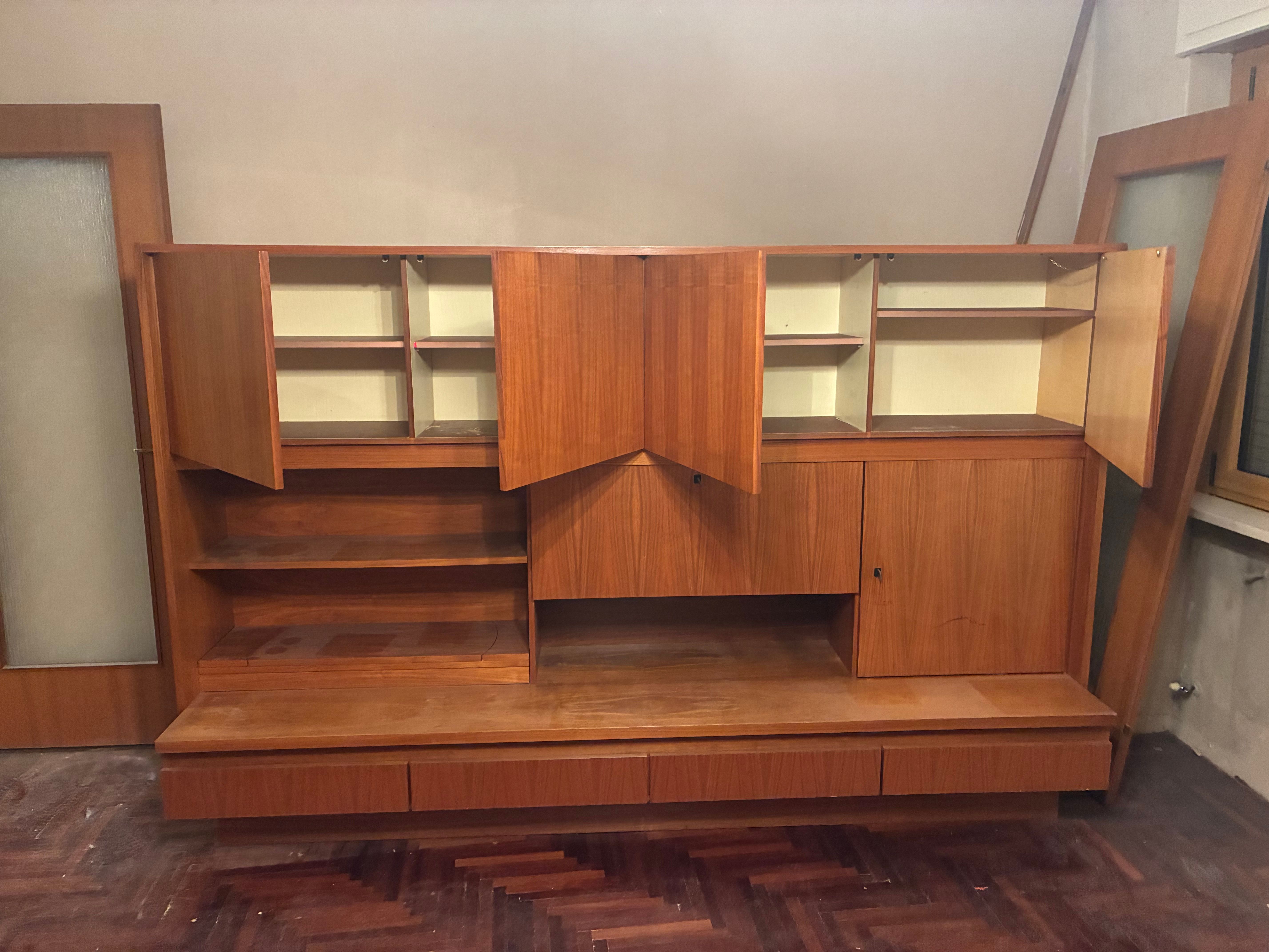 Skandinavisches Design Sideboard aus Holz Vintage 60er 70er Jahre Defects