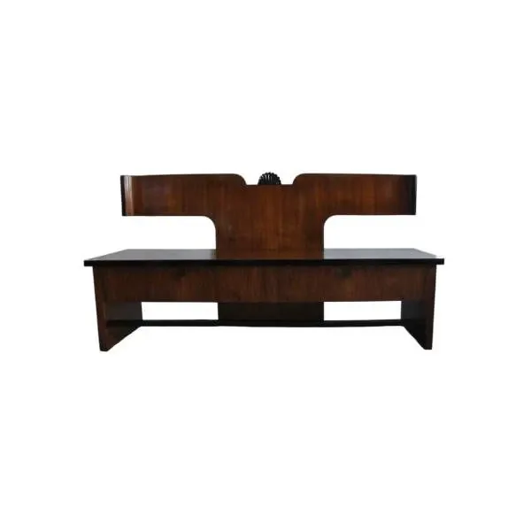 Vintage wooden bench by Melchiorre Bega (1950s), image