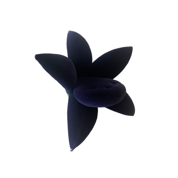 Getsuen velvet armchair (blue), Edra image