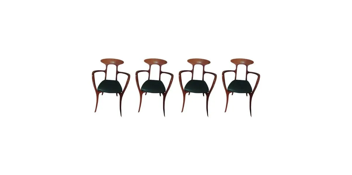 Set of 4 vintage Ma Belle armchairs, image