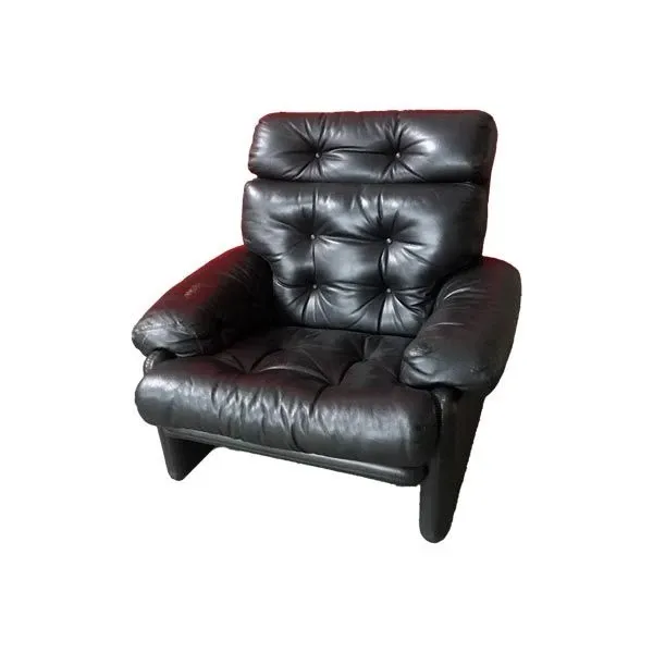 Coronado armchair in black leather, B&B Italia image