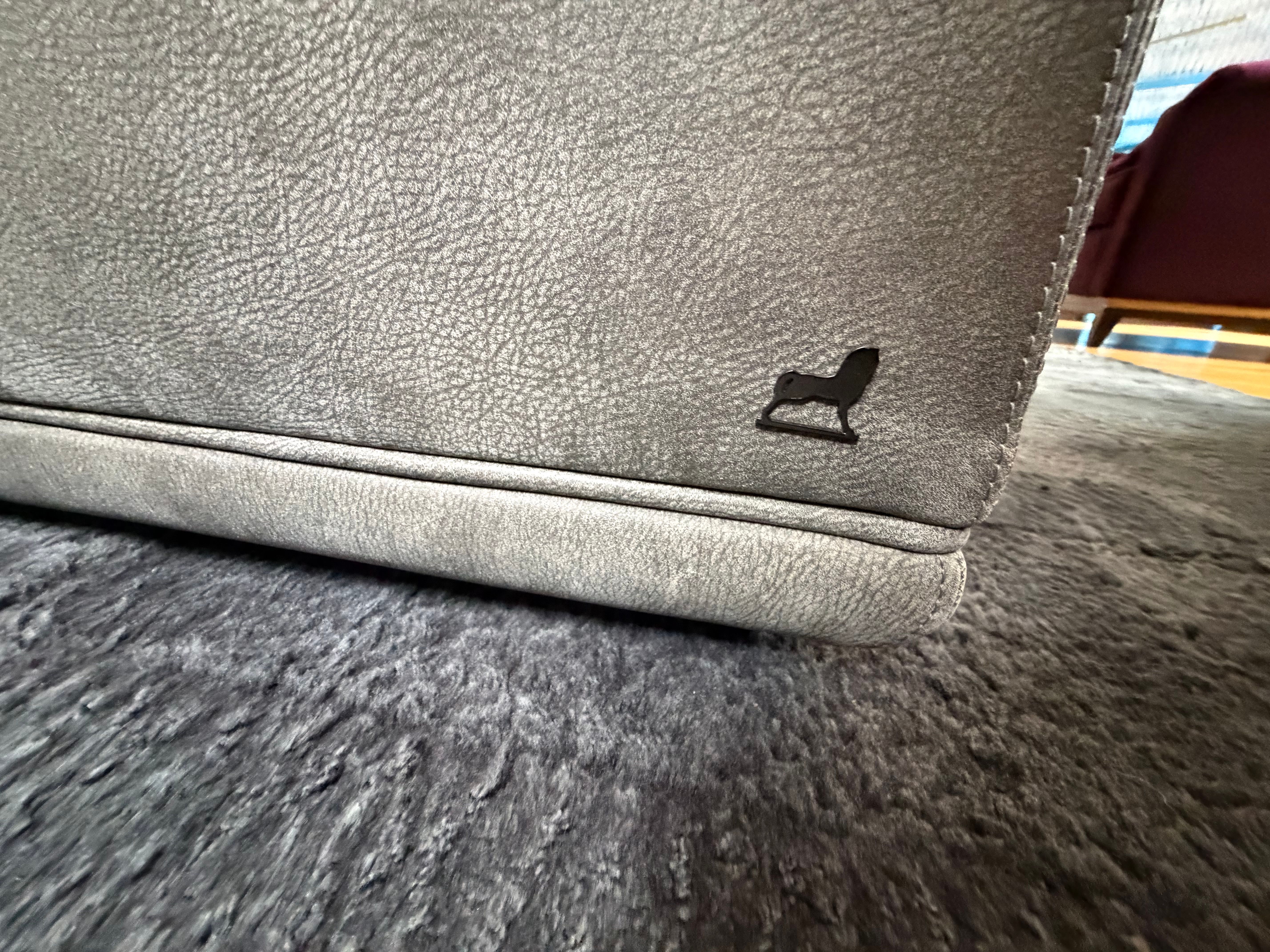 Pair of Amerigo leather ottomans Optional7