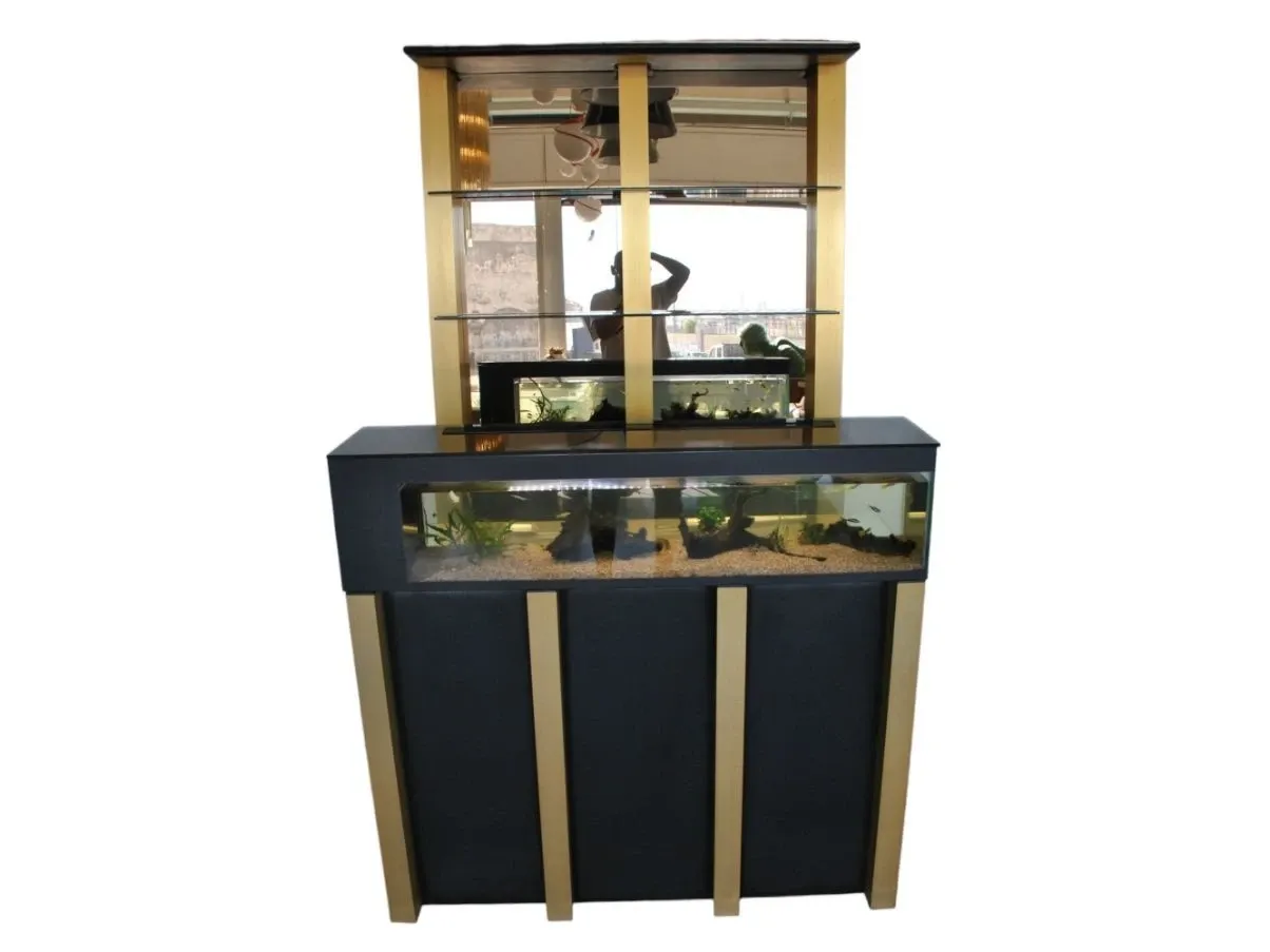 Mobile bar con acquario vintage (anni'70), image