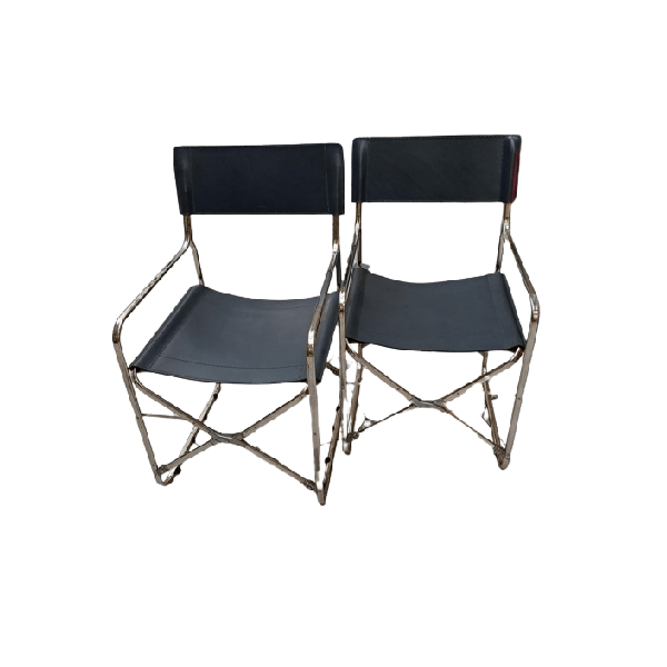 Set of 2 April folding chairs by Gae Aulenti, Zanotta image