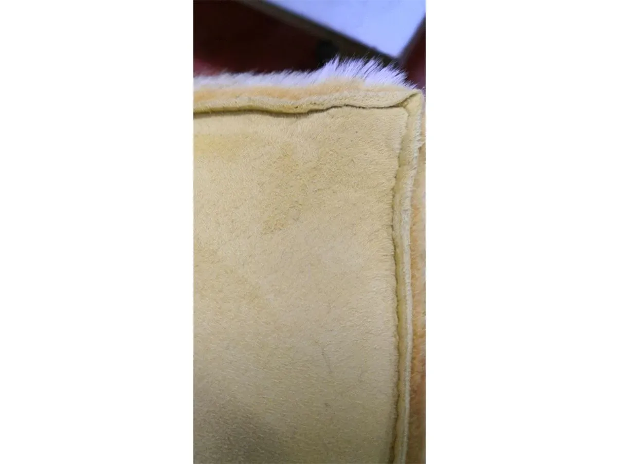 Pouf XS Sik cubic sheepskin (beige), Ivano Redaelli 