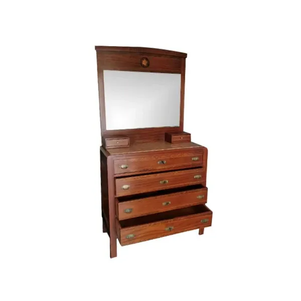 Dresser with vintage mirror in wood and marble ( &#39;900) image