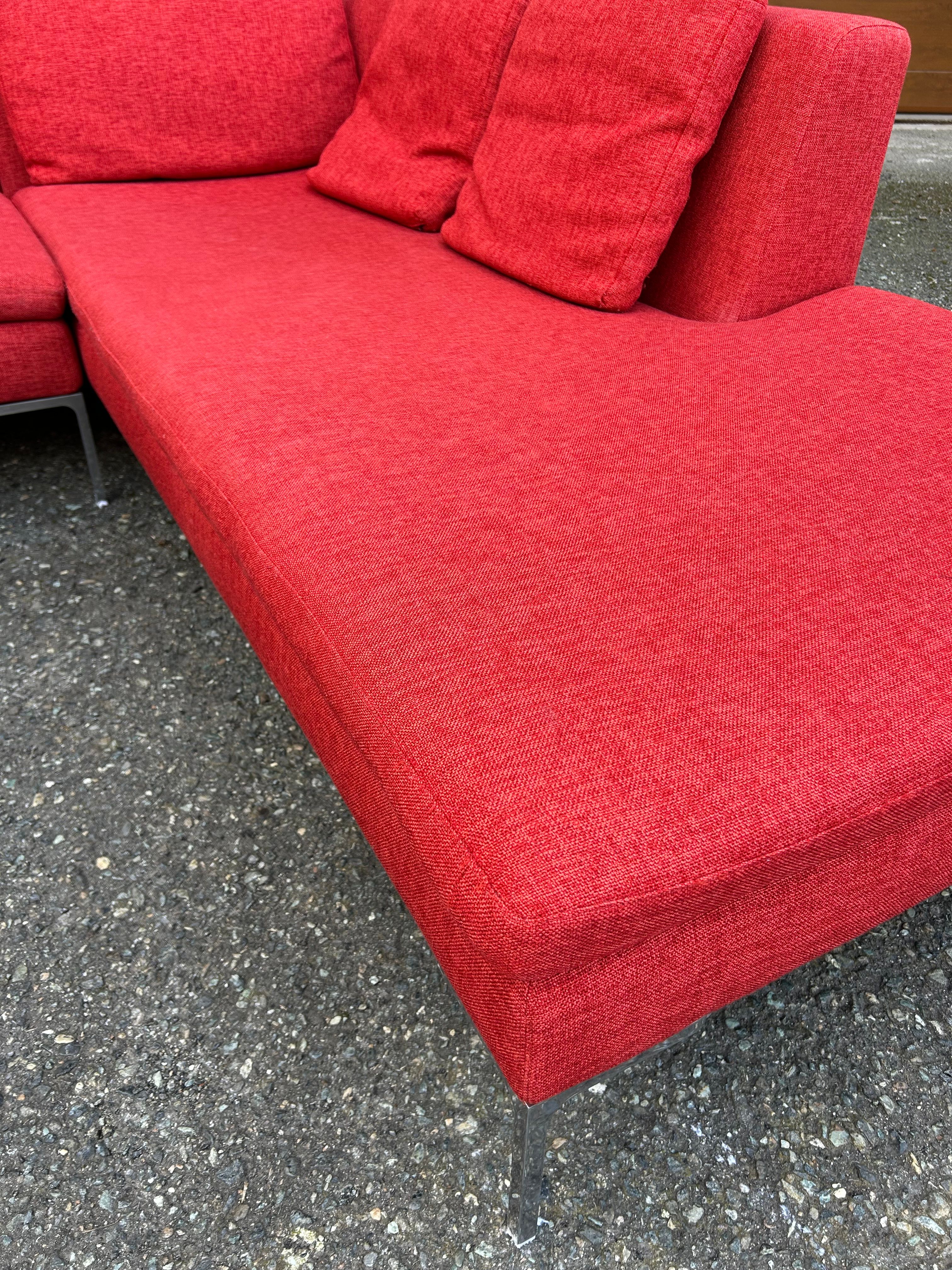 Charles Red Modular Sofa by Antonio Citterio Optional7
