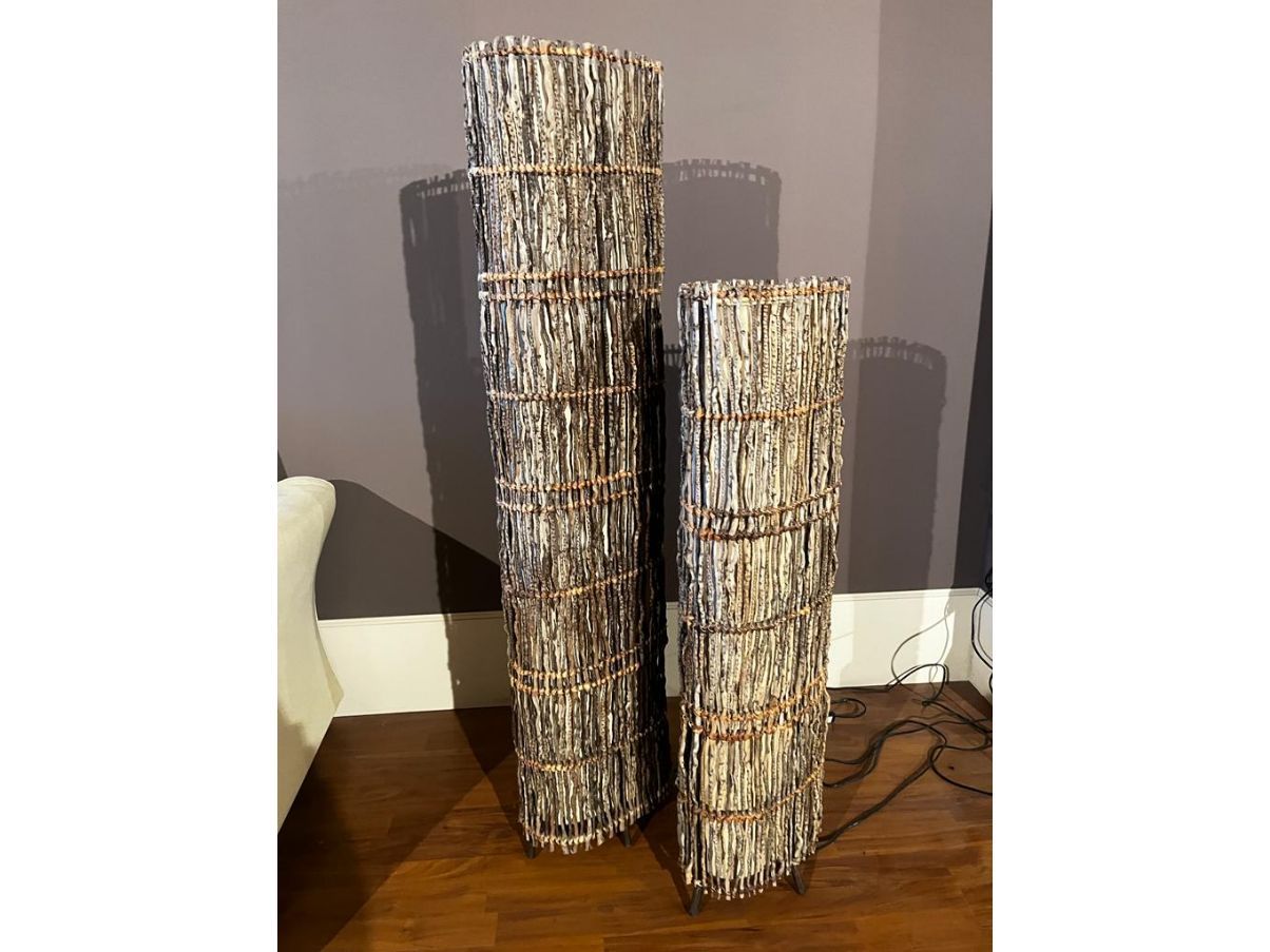 Set of 2 wooden floor lamps, Elite Deesup