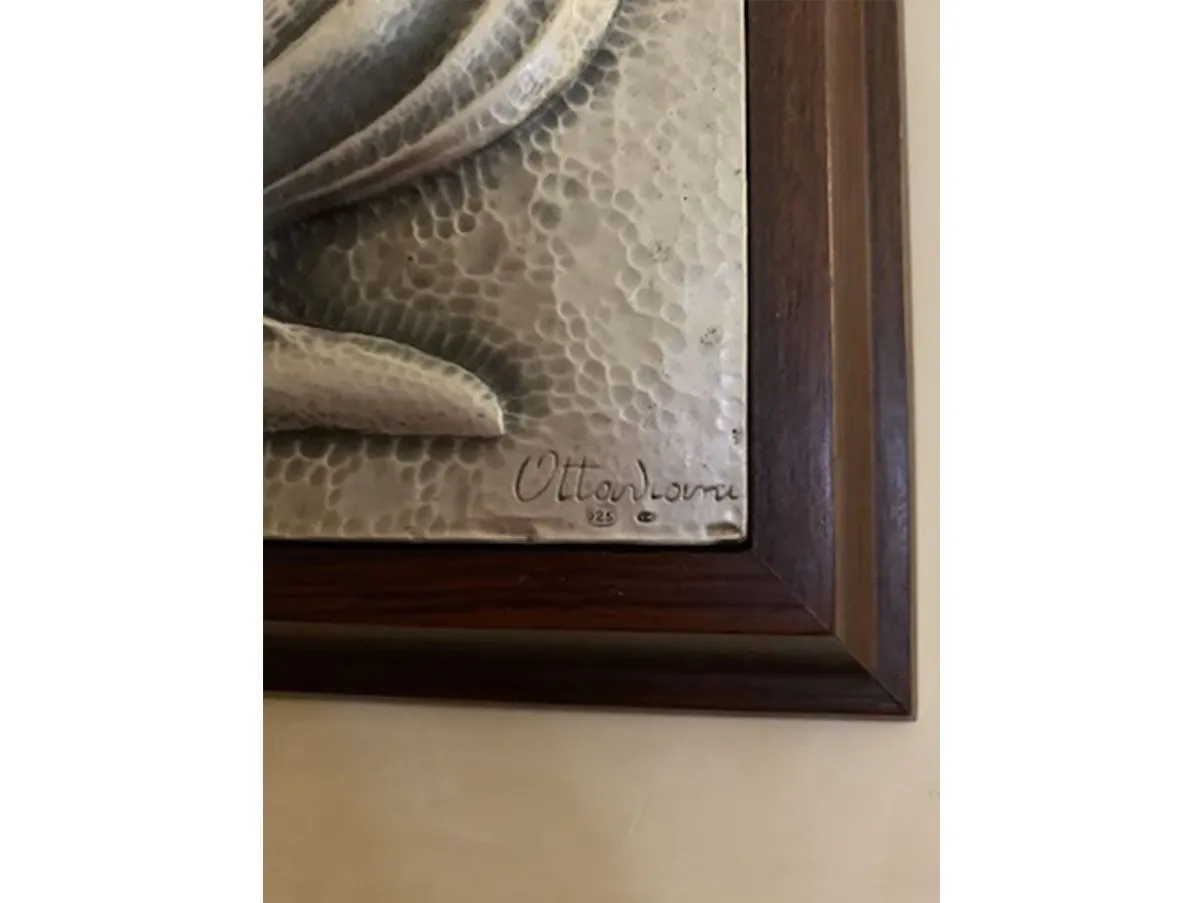 Quadro vintage decorazione con smalti (anni 70), Ottaviani 4