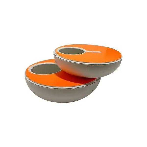 Set of 2 round stackable container tables in ABS, ALIAS image