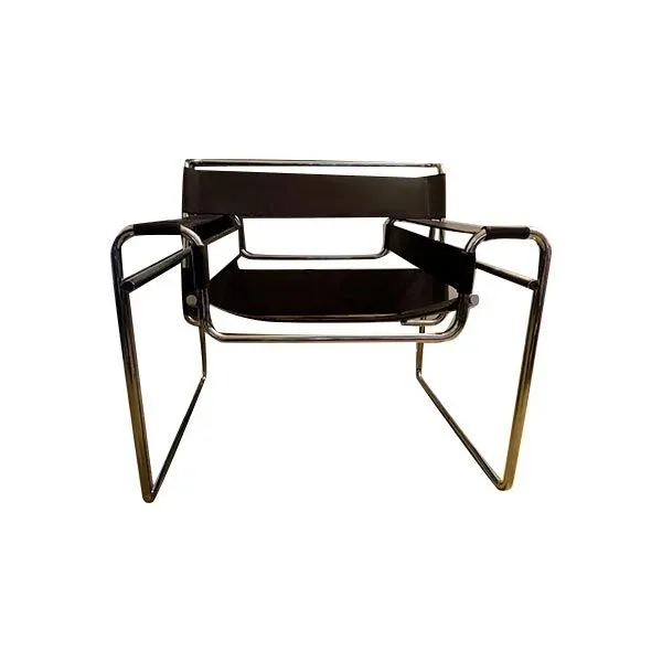 Sedia Wassily B3 di Marcel Breuer in pelle, Gavina image