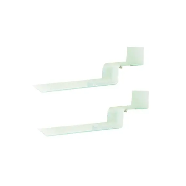 Set of 2 Step shelves in satin crystal, Calligaris image