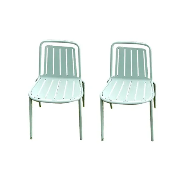 Set of 2 Easy outdoor chairs in metal (green), Connubia image