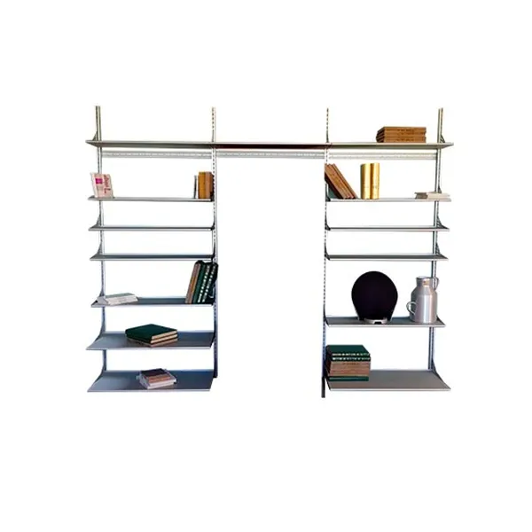 Kaos wall bookcase with aluminium elements, Driade image