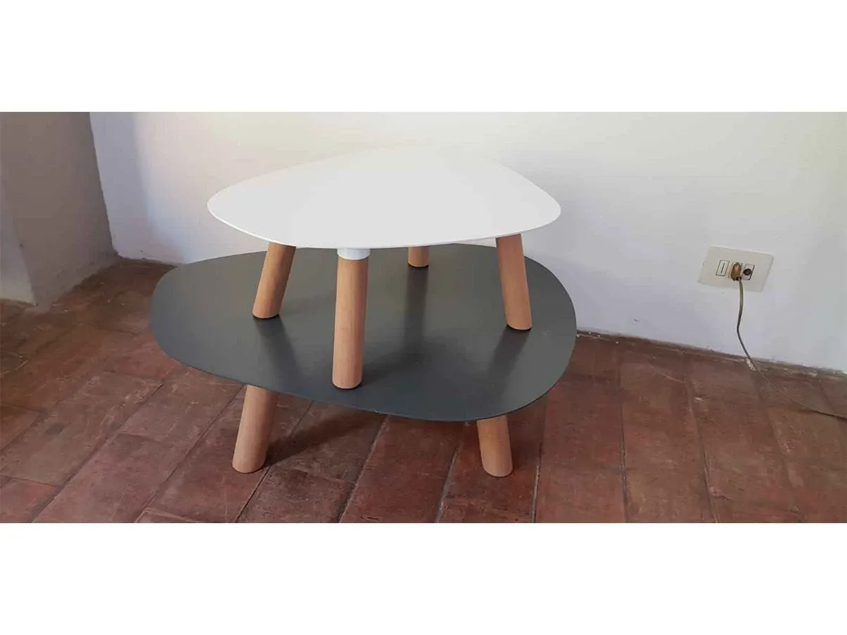 Turtle Small coffee table in iron and wood, Ethnicraft 7