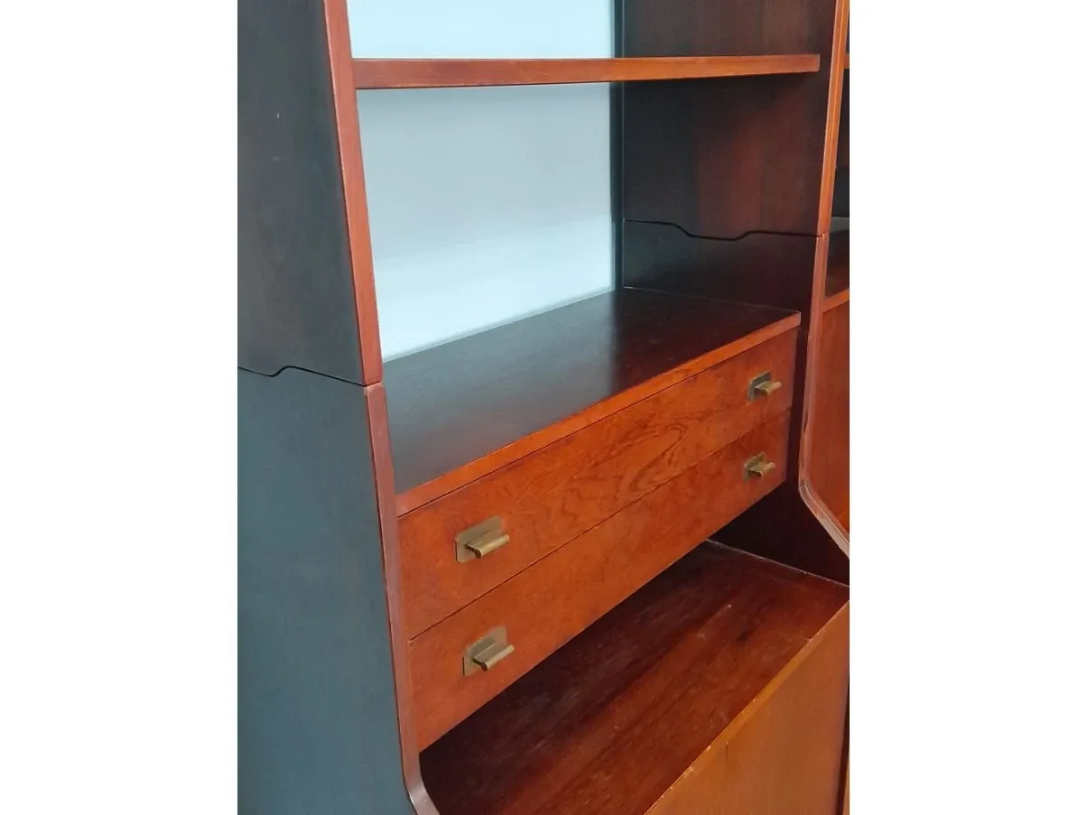 Vintage modular bookcase in rosewood (1950s), Sormani 2