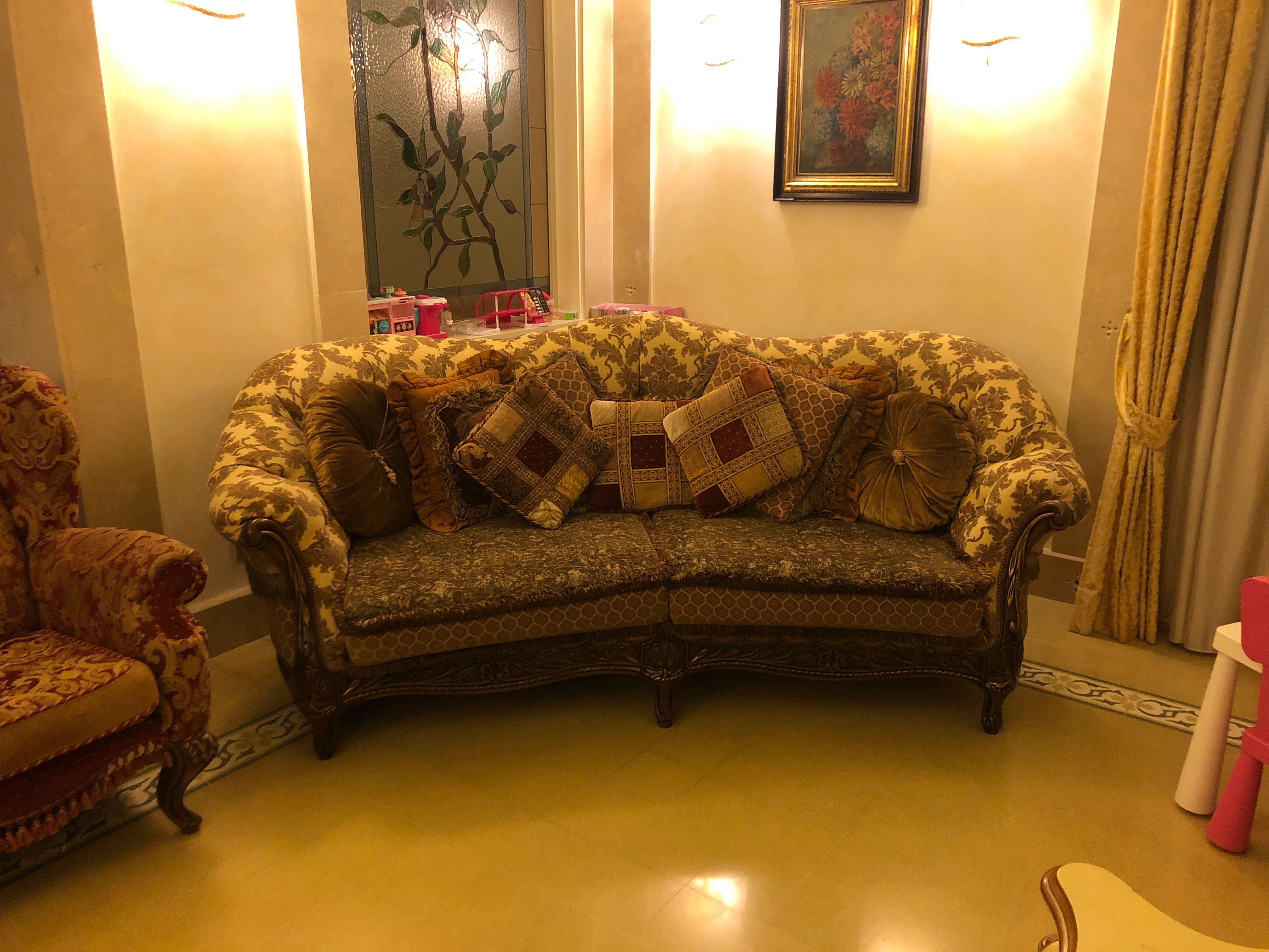 Set of 1 Canova 4-seater sofa and 2 Marquise armchairs, Mantellassi 1926 Main