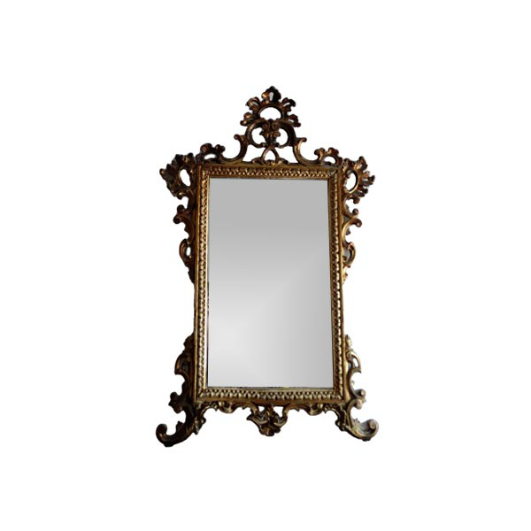 Cimasa in gilded wood with vintage mirror ( &#39;700) image