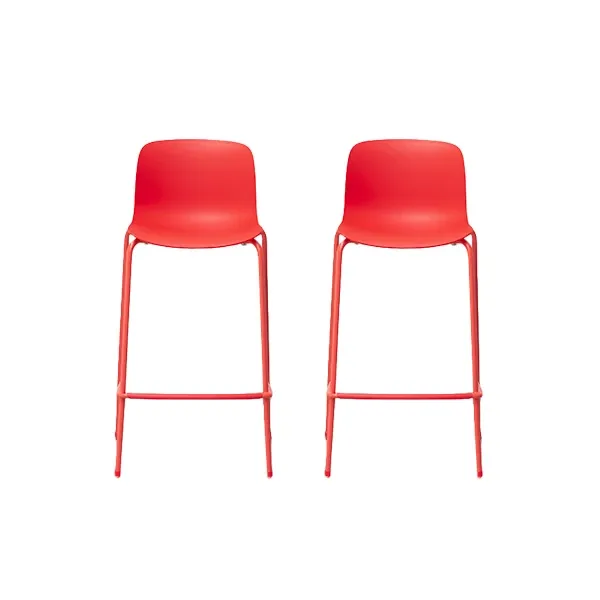 Set of 2 stackable stools Troy polypropylene (red), Magis image