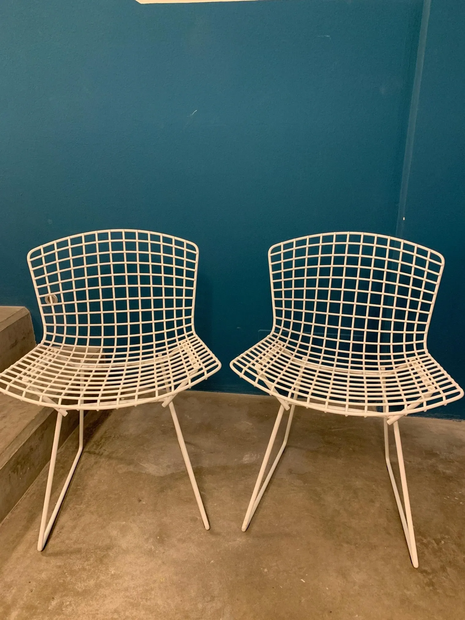 Bertoia Side Chair (white), Knoll 2
