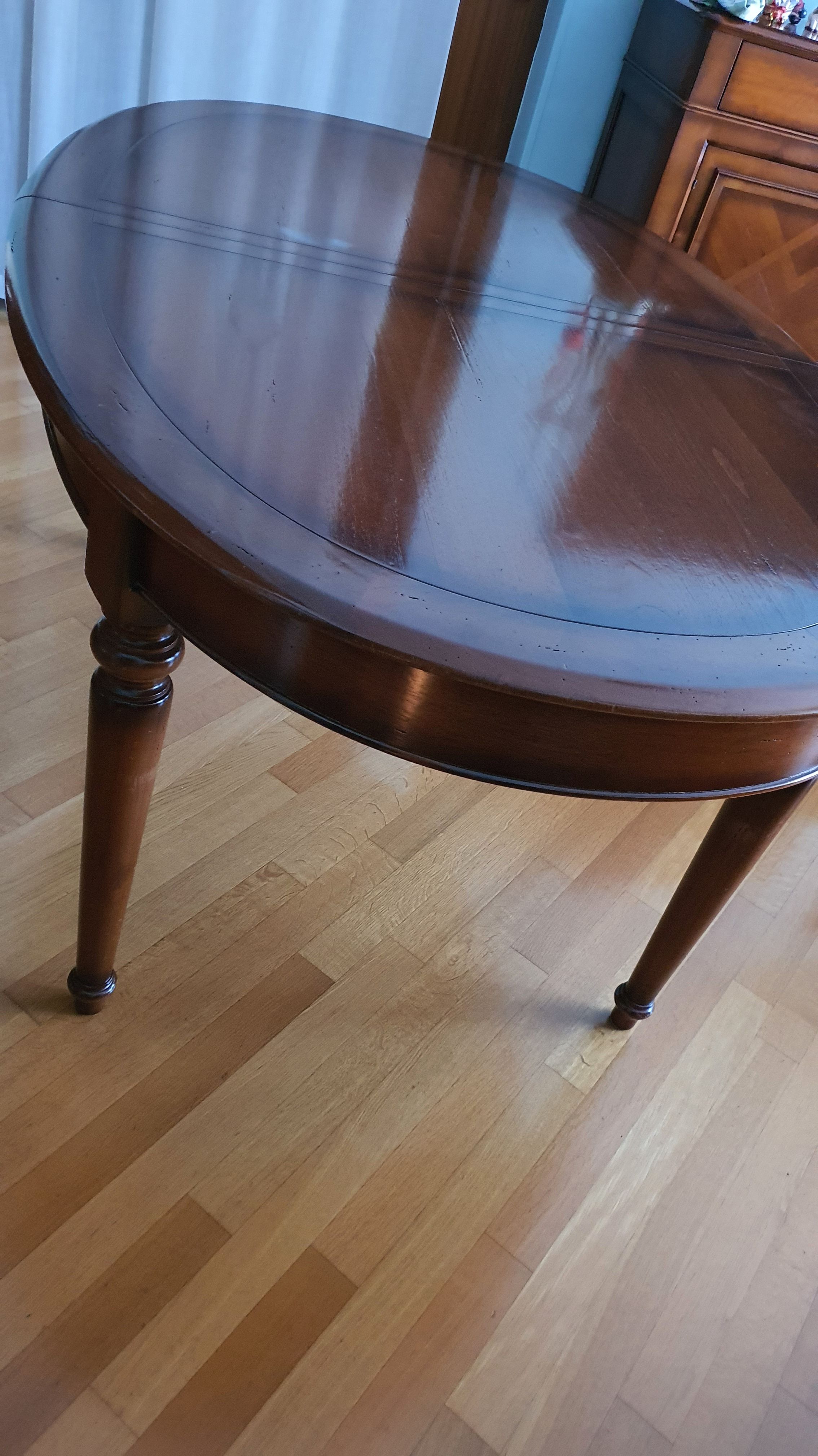 Vintage Extendable Cherry Wood Dining Table Main