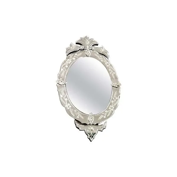 Vintage Murano glass oval wall mirror (1930s), 