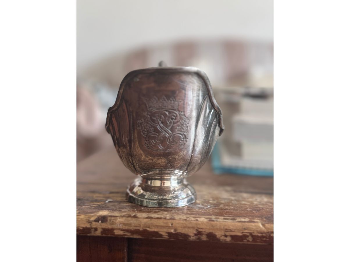 Silver-plated container, Royal Sheffield  Front