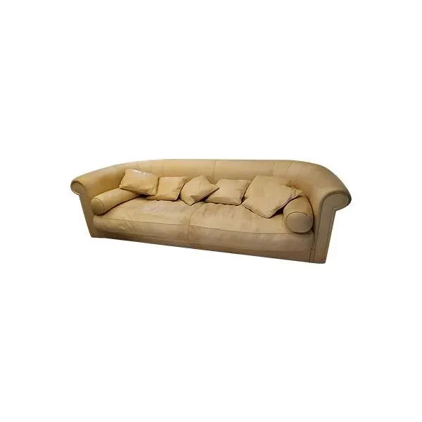 Alfred vintage sofa 6 cushions in leather, Baxter image