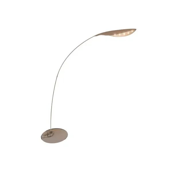 Folia arc floor lamp in metal (white), Linea Light image