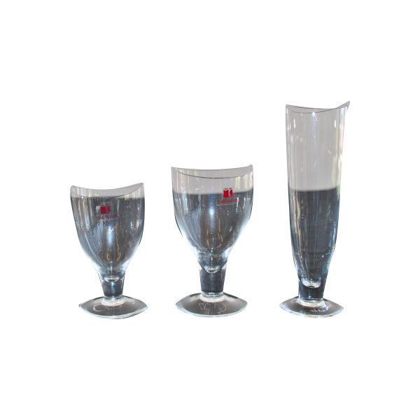 Set of 18 Sorriso glasses in vintage Murano glass, Carlo Moretti