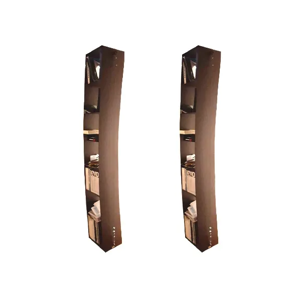Set 2 librerie curve in acciaio (corten), MisuraEmme 1
