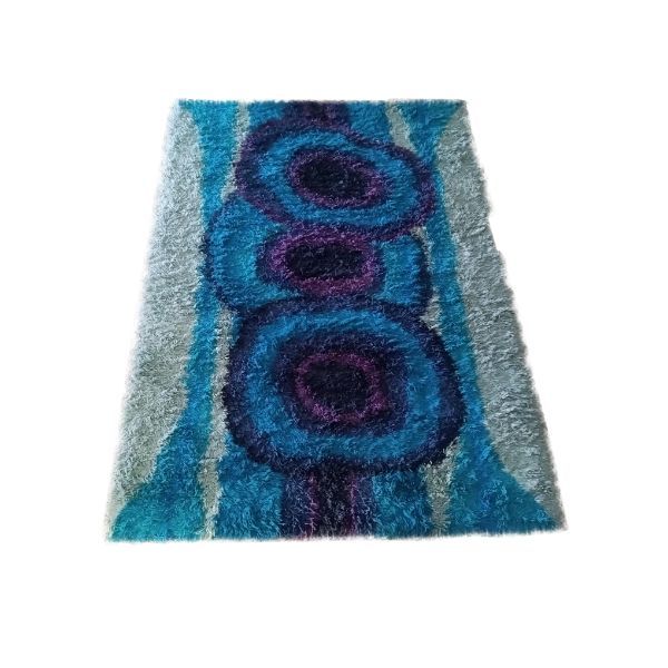 Tappeto rettangolare in lana multicolore (anni '70), image