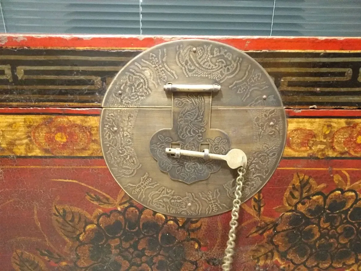 Chinese container trunk in fir wood, Antiqua Trade 4