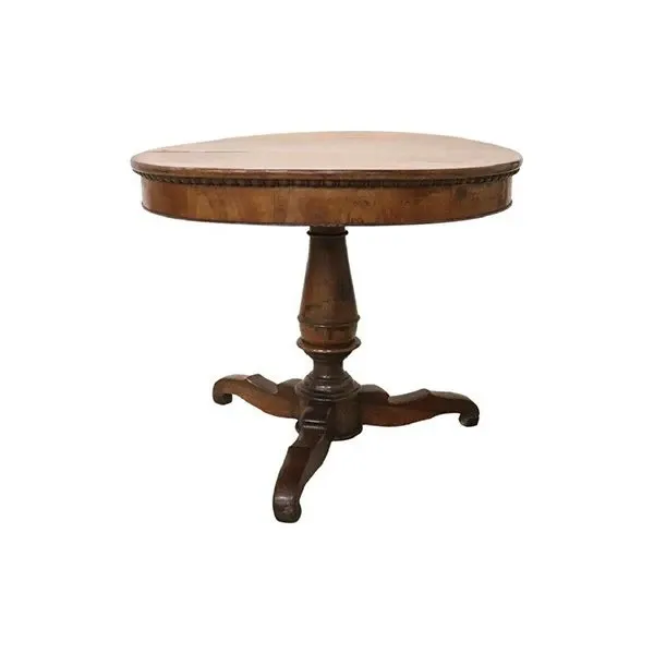 Round table in vintage walnut ('800), image