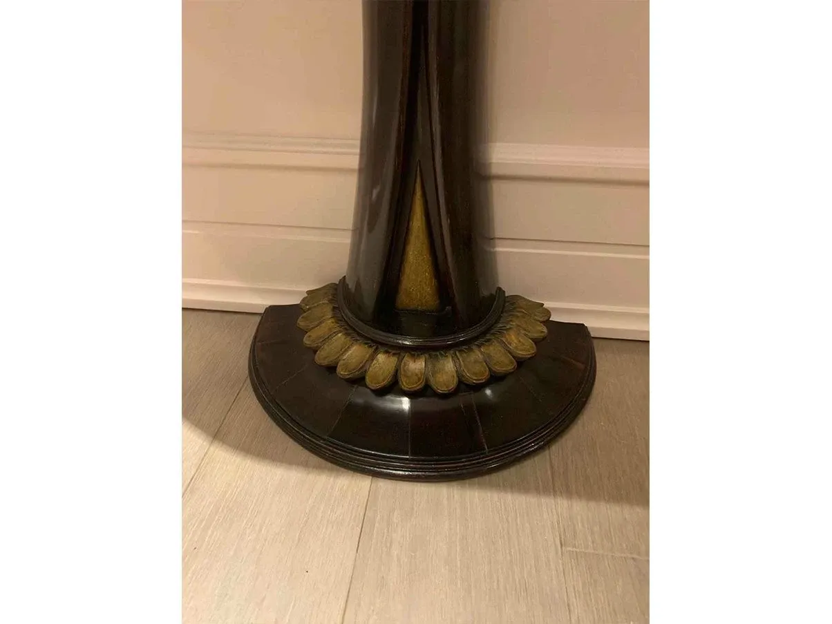 Set 2 consolle in stile Art Déco in legno e pietra onice, 2