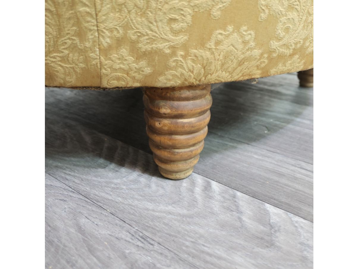 Paar Vintage Sessel aus goldfarbenem Stoff (1950er Jahre) Optional7