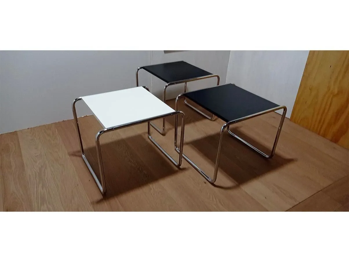 Set 3 tavolini iconici Laccio B10 di Marcel Breuer, Alivar 3