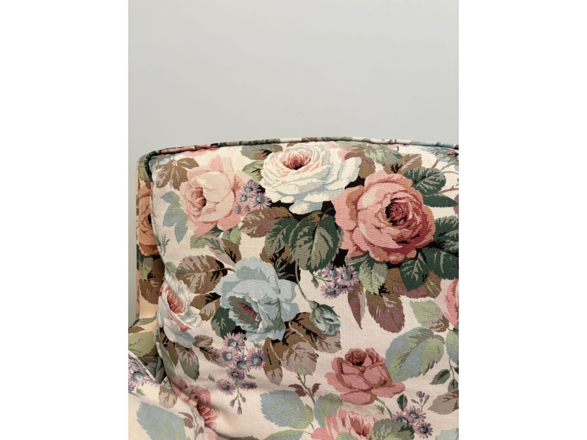 2-Sitzer Sofa im englischen Blumenstoff (1980er) Details