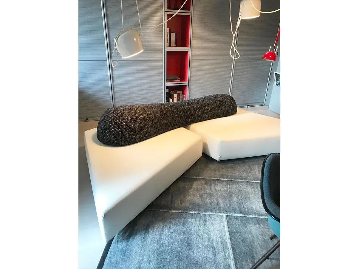 On the Rocks shaped sofa with backrest (white), Edra 3
