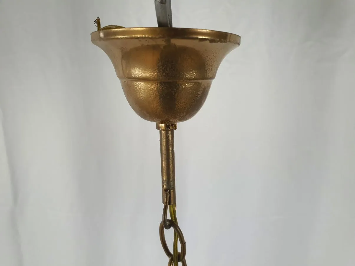 Lampada a sospensione vintage in vetro trasparente (anni'70), 8