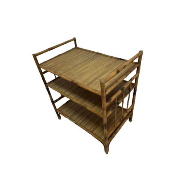 Vintage bamboo and rattan coffee table, image