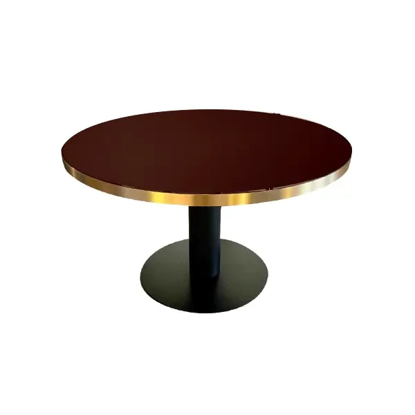 Round Dining Table in glass (bordeaux), Gubi image