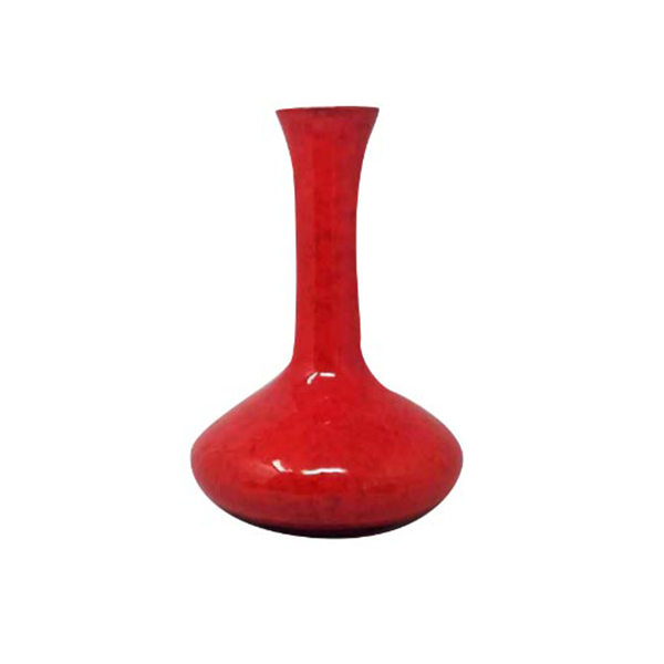 Vintage Red Ceramic Vase (1970s), image