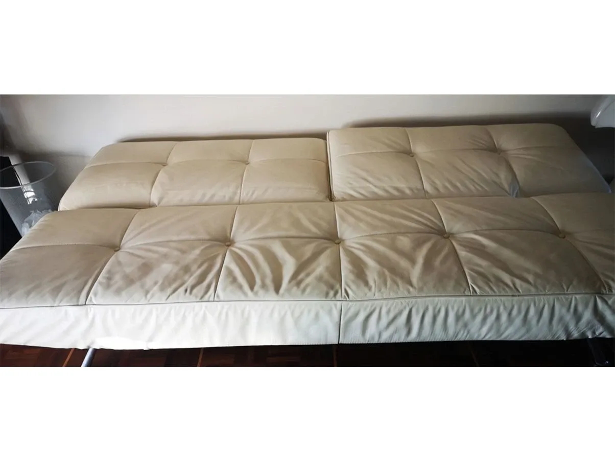 Smala adjustable leather sofa bed (white), Ligne Roset 2