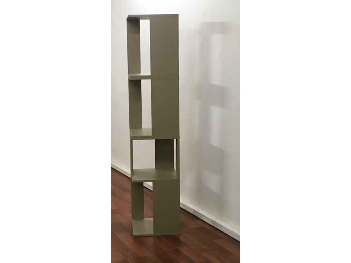Libreria Cubic assemblata in legno (beige) 3