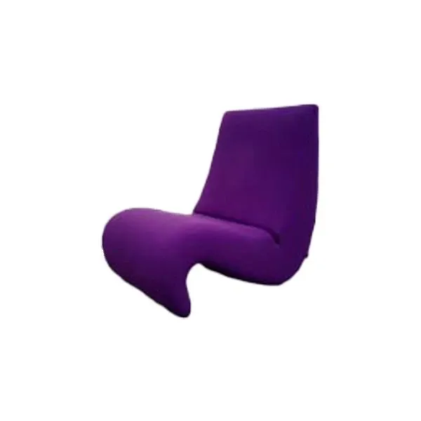 Poltrona Amoebe in tessuto viola 