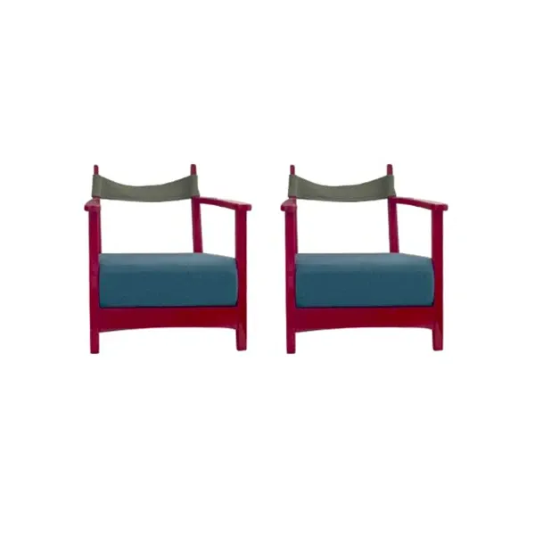 Set of 2 Chinotto armchairs by Luigi Caccia Dominioni, Azucena image