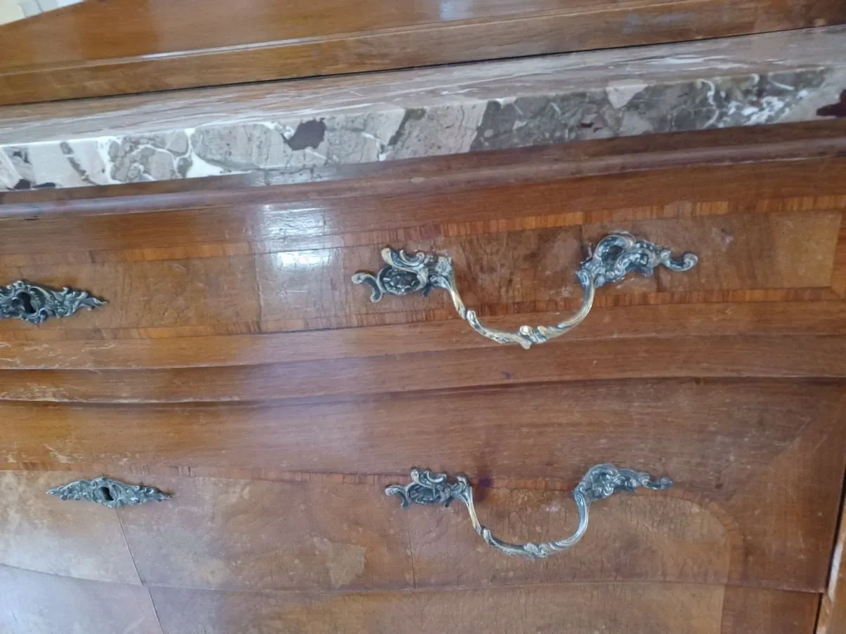 Vintage chest of drawers in wood and marble ('900) 3